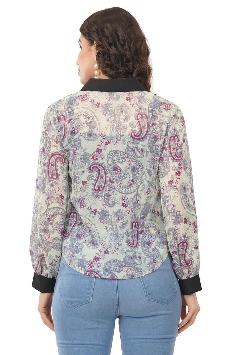 Womens Trendy Georgette Shirt view 3