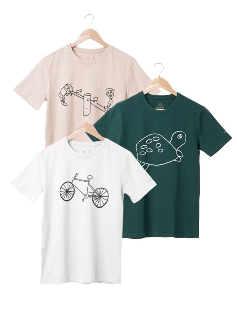 AIR GARB Boys Round Neck Printed Cotton T-shirt for 8-10 Years - Pack of 3 (K810-SB-TGR-CW) Multicolour