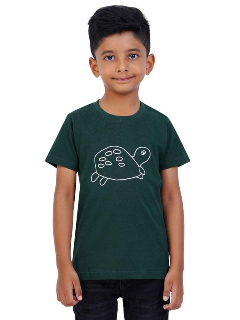 AIR GARB Boys Round Neck Printed Cotton T-shirt for 8-10 Years - Pack of 3 (K810-SB-TGR-CW) Multicolour view 3