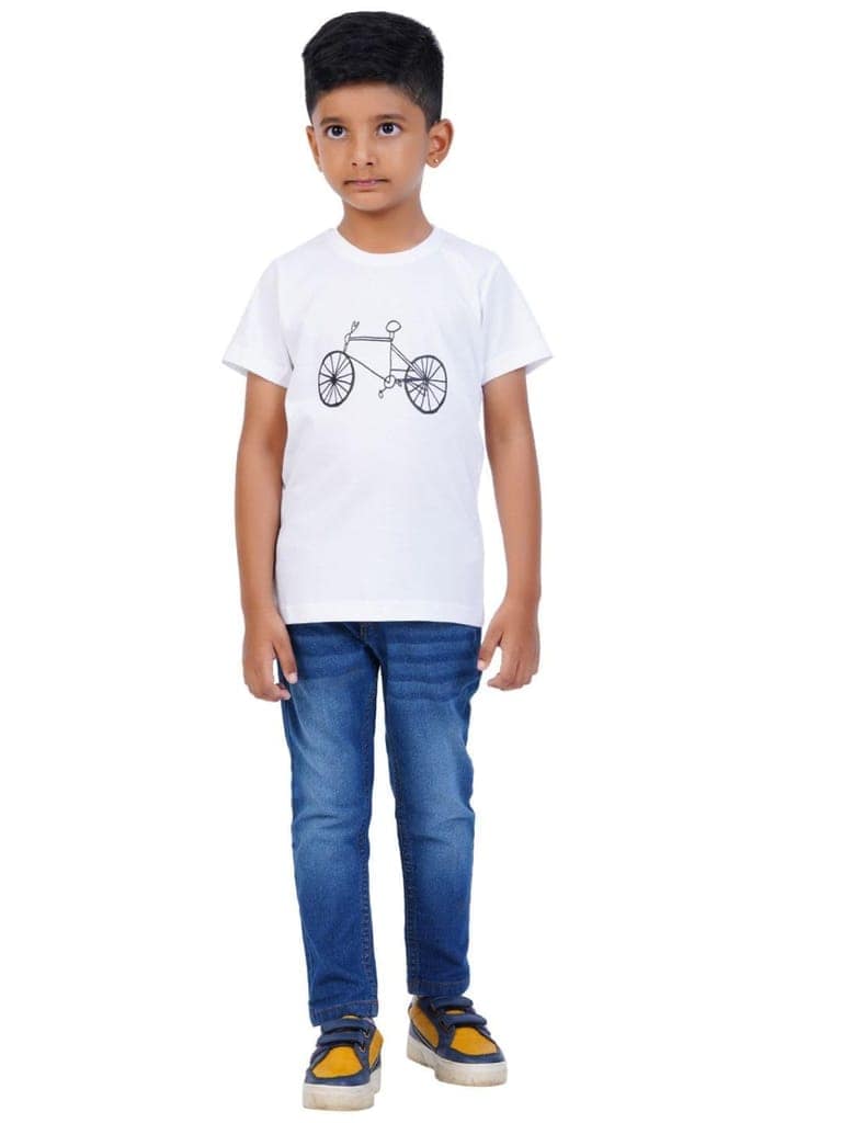 AIR GARB Boys Round Neck Printed Cotton T-shirt for 8-10 Years - Pack of 3 (K810-SB-TGR-CW) Multicolour view 7