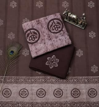 Handcrafted Batik Print Unstitched 3-Piece Cotton Suit Set