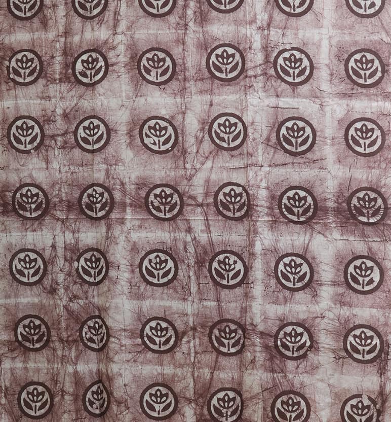 Handcrafted Batik Print Unstitched 3-Piece Cotton Suit Set view 2