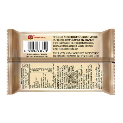 Britannia Biscafe Coffee Cracker 100 Gms view 2