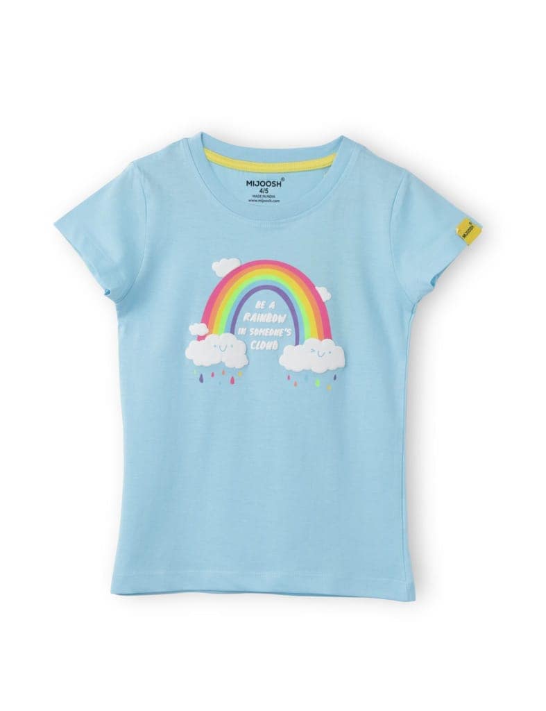 Girls’ T-Shirt Set – Acid Lime, Pink & Blue, Soft Cotton, Ages 2-6(3pcs pack) view 4