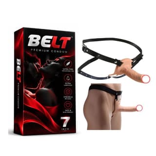 BELT 7 Inch Premium Condom | 7 Inch Adult Intimate Product | BELT Condom for Adults | 1 Piece