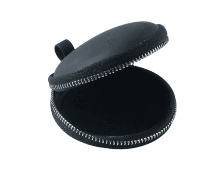 Earphone Case Pouch, Headphone Case & Charger Organizer | Small Gadget Organizer for Cables, Pen Drive, SD Card | Laptop Charger Pouch, Hard Disk Cover Case, Black (Jet Black) view 2
