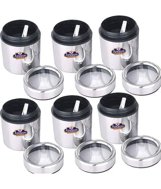 APEIRON Big dabba 6 Steel Food Container Set of 6 400 mL