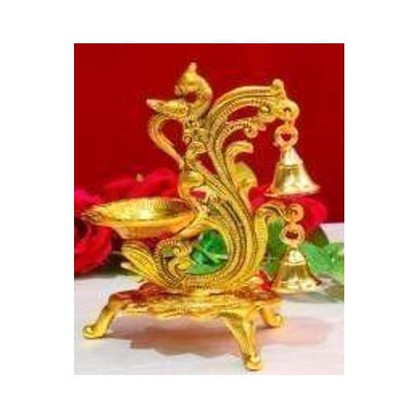 Diya With 2 Bell
