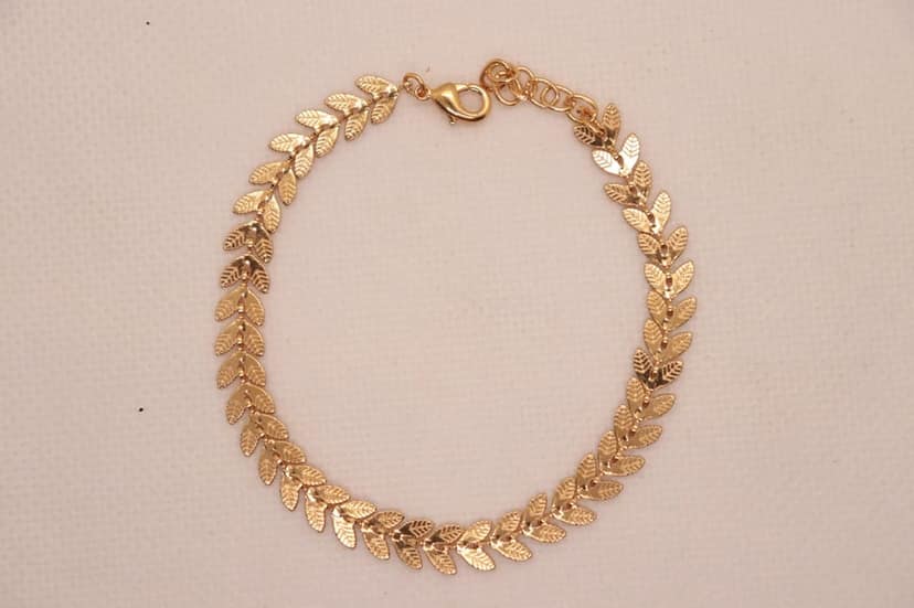 Gold Leaf Bracelet view 2