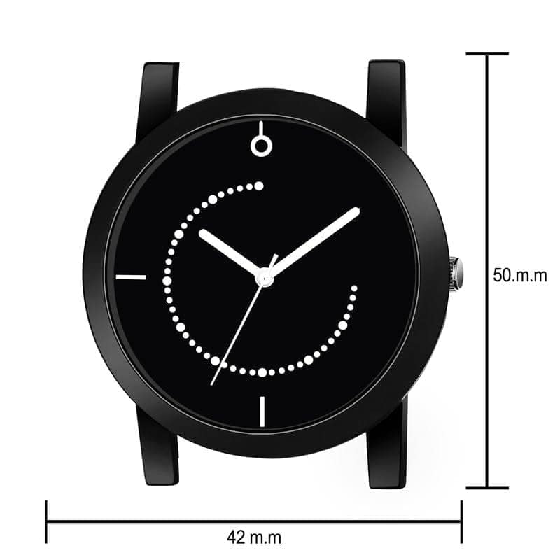 Black Sllim Analog Watch for Men LR49 view 4