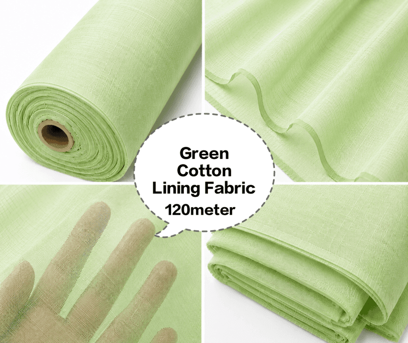 Green Cotton Lining Fabric (Bada Panna), Green Cotton Lining Fibre (Bada Panna), Green Lining Cloth (Bada Panna), Soft Green Cotton Lining (Bada Panna), Green Garment Lining Fabric (Bada Panna) view 3