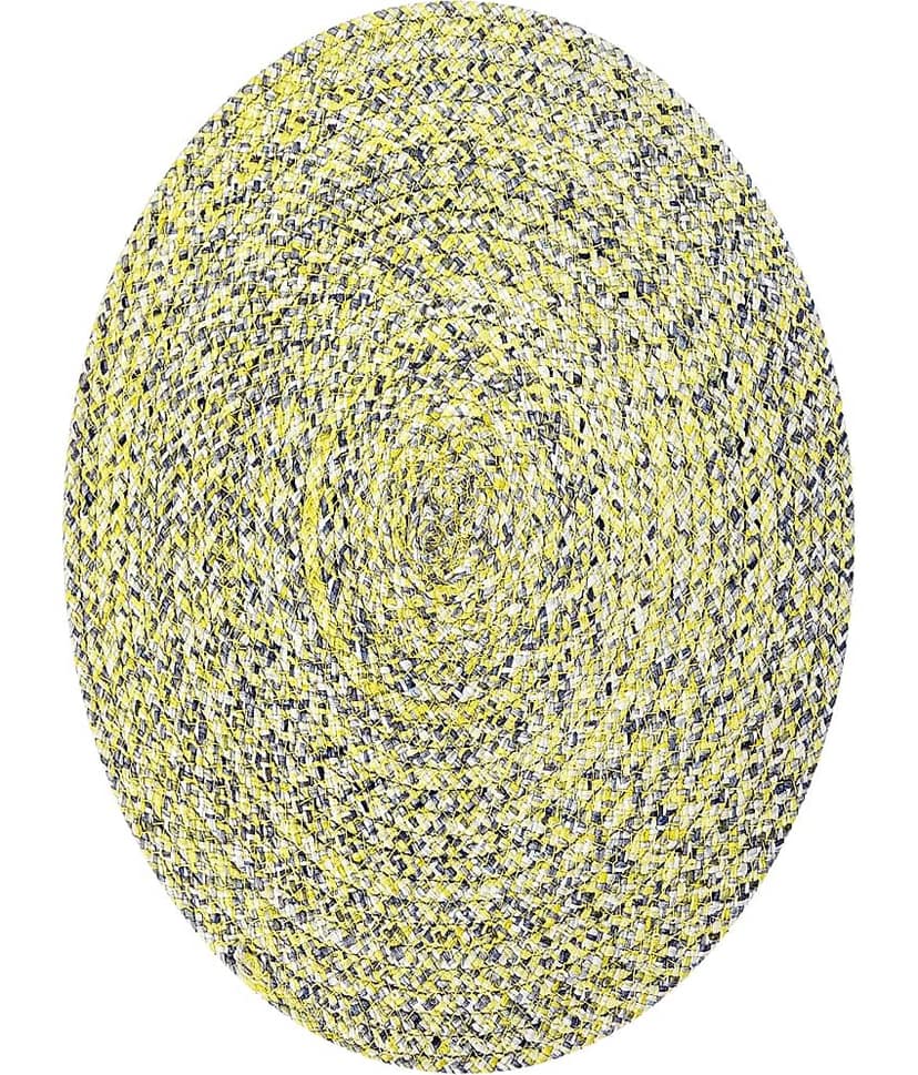 LADLI JEE Polyester Textured Round Table Mats ( 38 cm x 38 cm ) Pack of 1 - Multi view 2