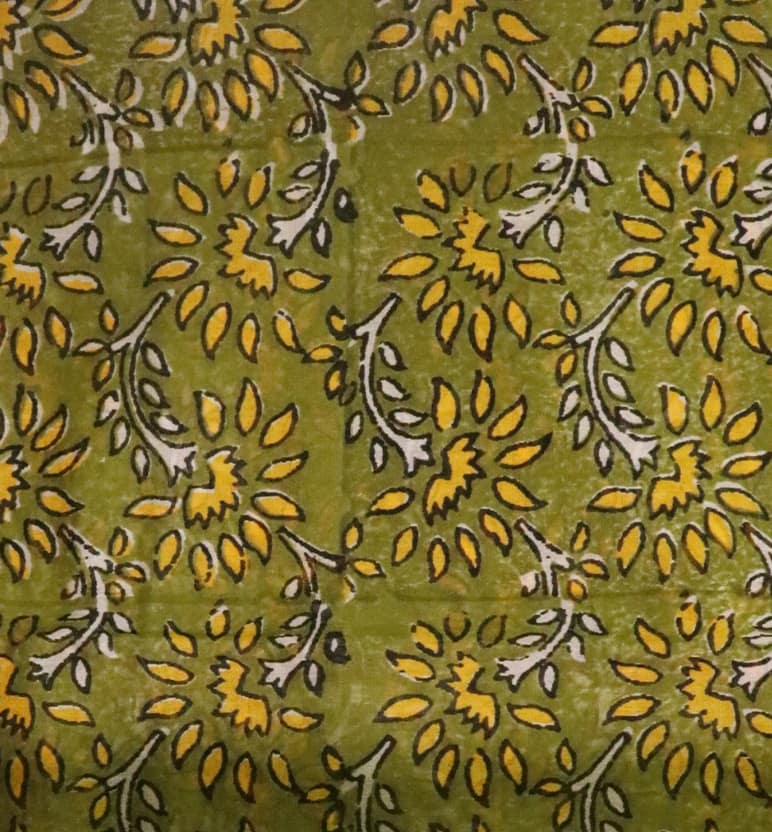 Block Print Kalamkari Maheshwari Unstitched Suit Set – 3 Piece view 6