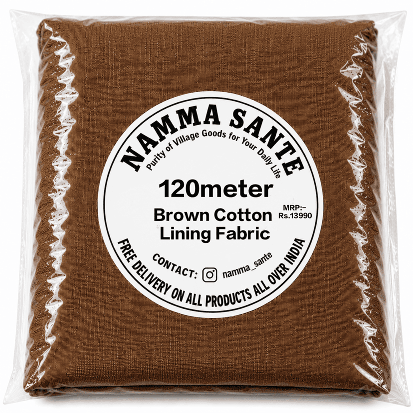 Brown Cotton Lining Fabric (Bada Panna), Brown Cotton Lining Fibre (Bada Panna), Brown Lining Cloth (Bada Panna), Soft Brown Cotton Lining (Bada Panna), Brown Garment Lining Fabric (Bada Panna)