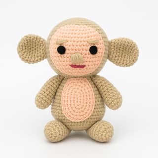Handmade Crochet Monkey Plush Toy - Soft & Cuddly