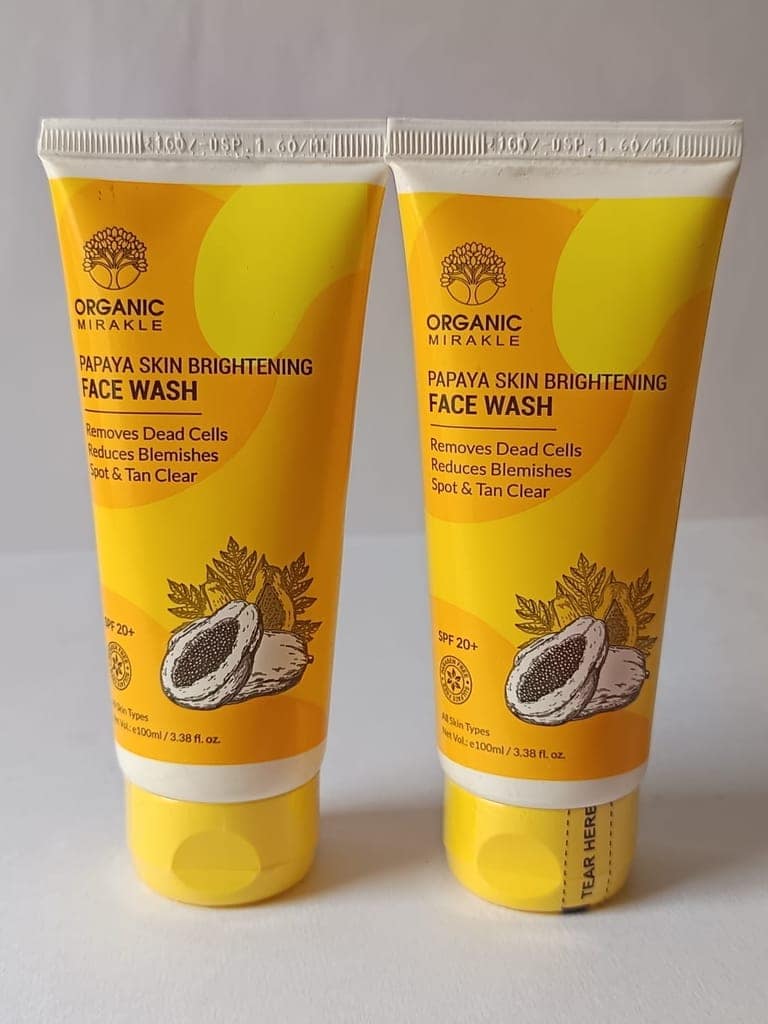 Elegantra Papaya Skin Brightening Face Wash 100ml each Pack of 2 | Anti-Pigmentation Face Cleanser for Dark Spots, Tan Removal, Uneven Skin Tone & Glowing Skin | Deep Cleansing Papaya Face Wash view 9