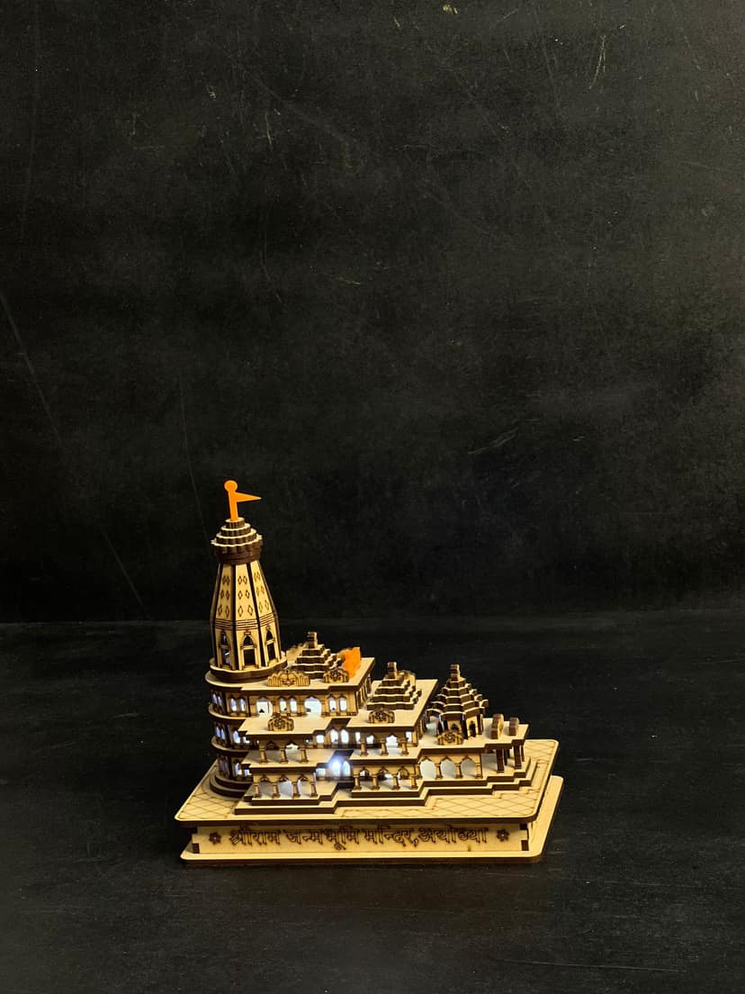 RAM MANDIR 3D MODEL RAM DARBAR WITH LED LIGHT DECORATIVE ITEM AND SHOWPIECES HOME DECOR / RESTAURANT DECOR/ OFFICE DECOR/ TABLE DECOR/DRAWING ROOM DECOR / GIFT ITEM