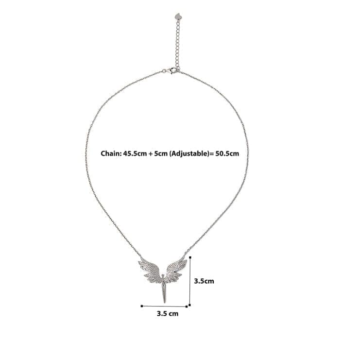 Silver Mystic Angel Necklace view 4