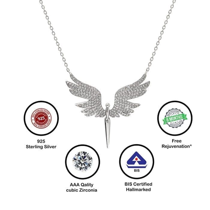 Silver Mystic Angel Necklace view 6