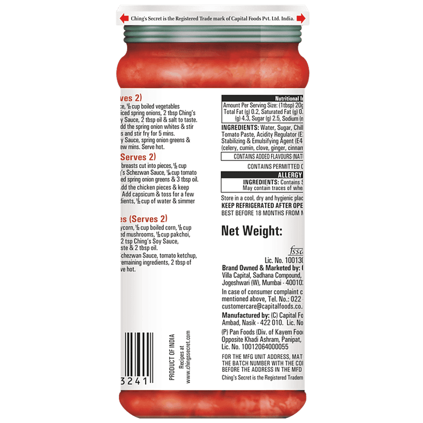 Chings Secret Schezwan Stir Fry Sauce, 250 G Jar view 2
