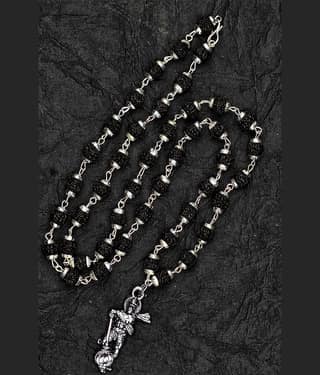 AKLINA Silver Men's Religious Pendant With Chain ( Pack of 1 )