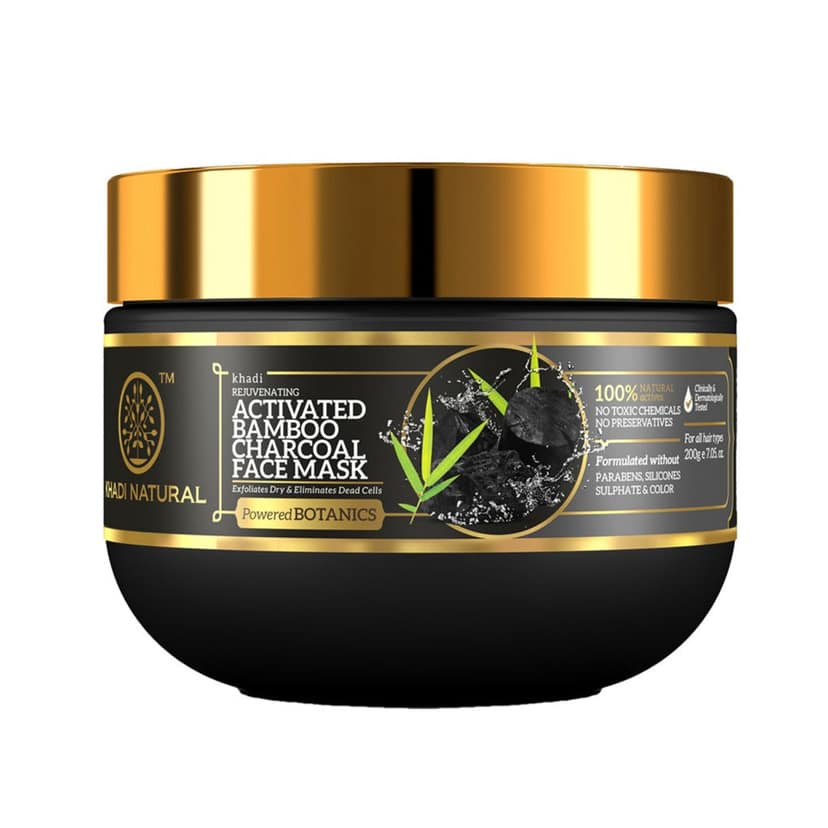 Khadi Natural Activated Bamboo Charcoal Face Mask - 200gm