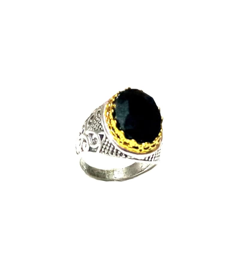 Silver Collection Ring for Men (M Silver), Ring Size - (Round 2 cm)