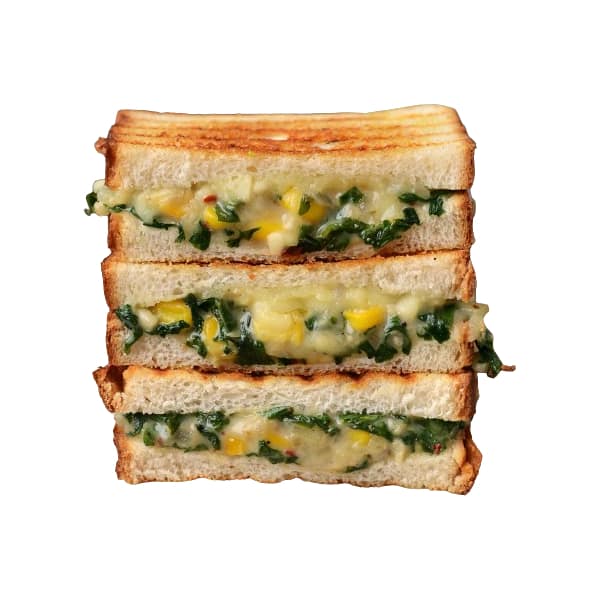 Corn & Spinach Melt Sandwich