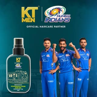 KT Men Power Hold Liquid Hair Gel - 120ml (Mumbai Indians)