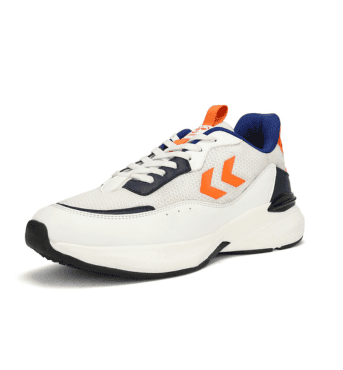 Blaze Men Lace Up Sports White/Orange Shoe view 4