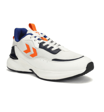 Blaze Men Lace Up Sports White/Orange Shoe view 5