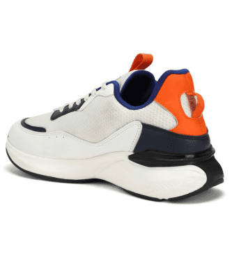 Blaze Men Lace Up Sports White/Orange Shoe view 7