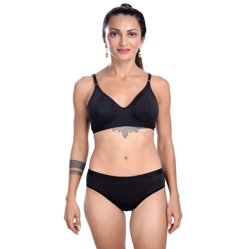 Pure Cotton bra panty bikini set view 2