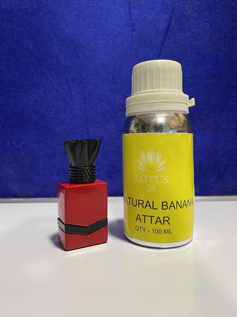 LOTUS24 Banana Attar 3.4 fl. oz. (100ml) + Free 0.2 fl. oz. (6ml) | Sweet & Fruity Banana Aroma | Long-Lasting Alcohol-Free Perfume Oil view 4