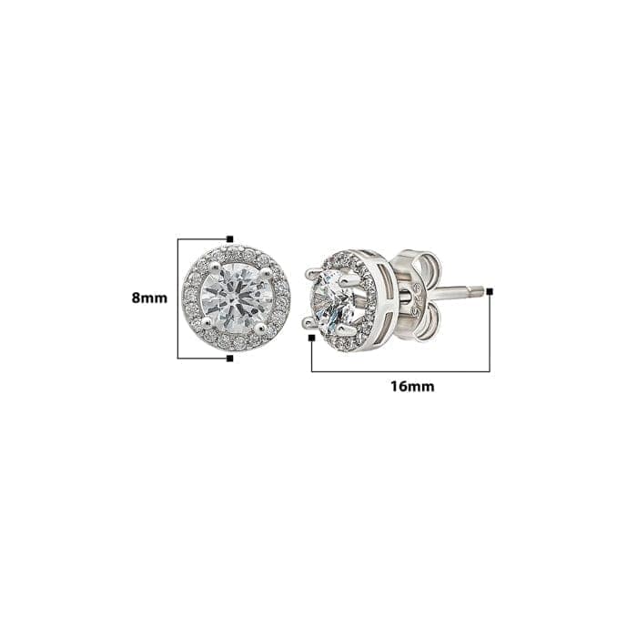 Silver Crystal Gloss Earrings view 4