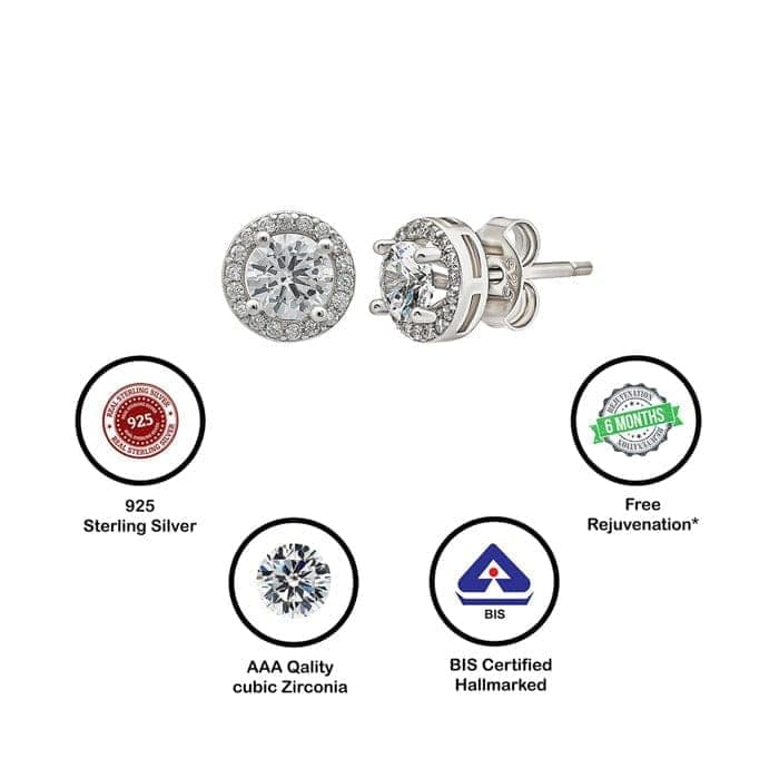 Silver Crystal Gloss Earrings view 6