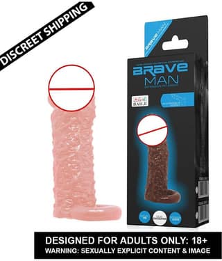 Naughty World Baile 5 inch Dotted Penis Sleeve Washable & Reusable Delay & Extra Time Penis Sleeve For Men