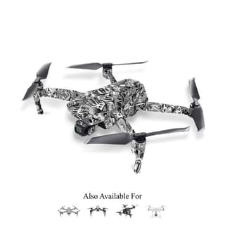 Grey Doodle Drone Skin