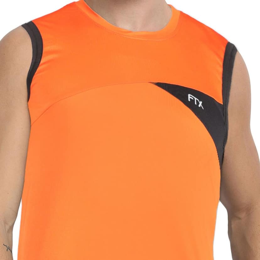 FTX Men Colorblock Round Neck Sleeveless Tshirt view 3
