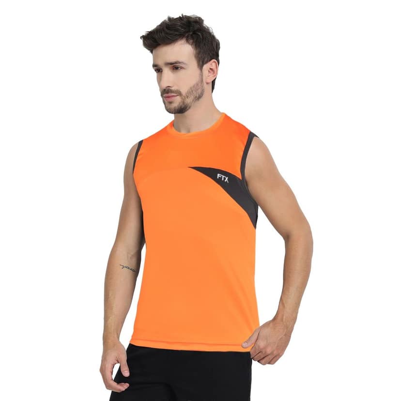FTX Men Colorblock Round Neck Sleeveless Tshirt view 4