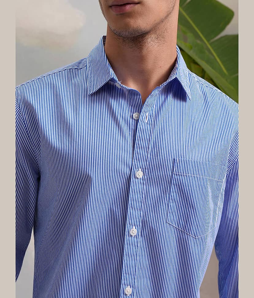 Highlander 100% Cotton Slim Fit Striped Full Sleeves Men's Casual Shirt - Multicolor ( Pack of 1 ) view 5