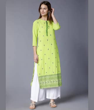 Vishudh Women Polyester Printed Straight Kurti ( Multicolor )