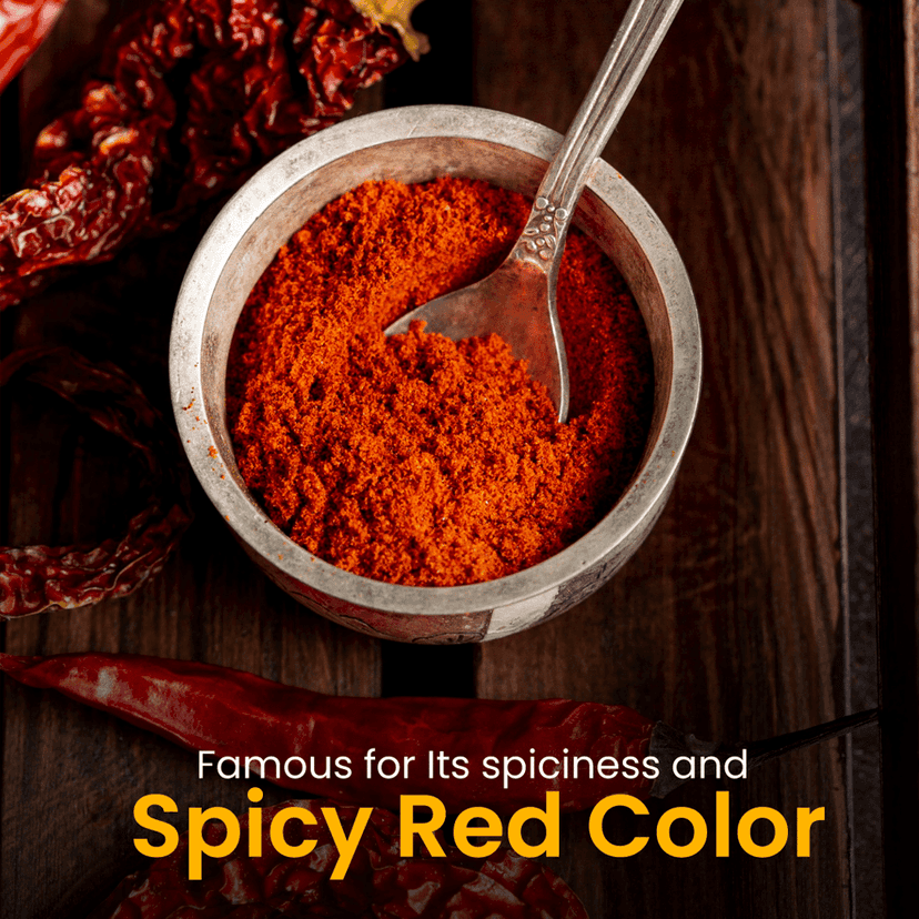 Buy TikhaLal Chilli Powder Online India - Extra Hot Spice | Phoran view 3