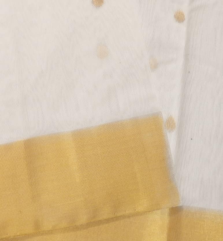 Handwoven Chanderi Pattu Silk Saree view 6