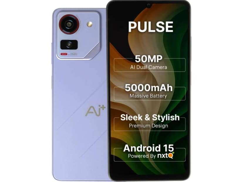 Ai+ Pulse Smartphone, 4GB RAM, 64GB Storage - Purple