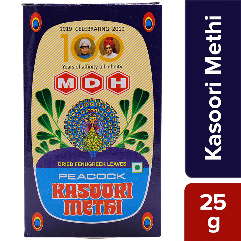 Mdh Peacock Kasoori Methi, 25 g Carton