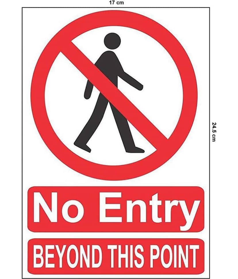 Asmi Collection No Entry Sign Abstract Sticker ( 25 x 17 cms ) view 2