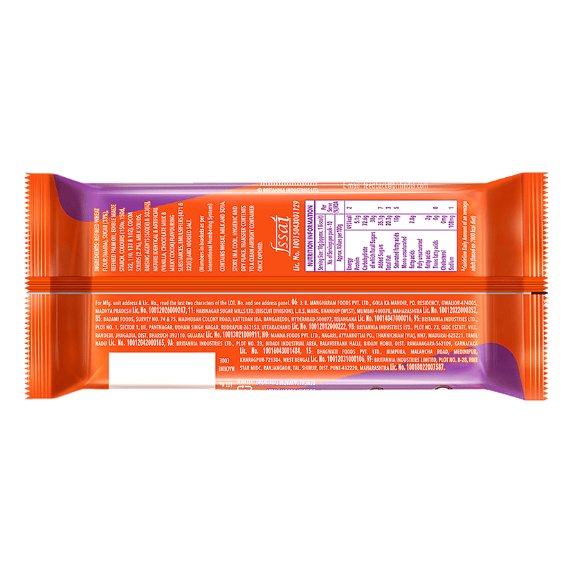 Britannia Bourbon Chocolate Cream Biscuits, 100 G view 2