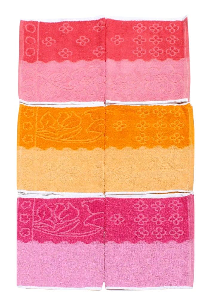 Mandhania Dailyuse Soft Cotton Hand Towels, 35x53 cm Pack of 6 (SHT605) view 4