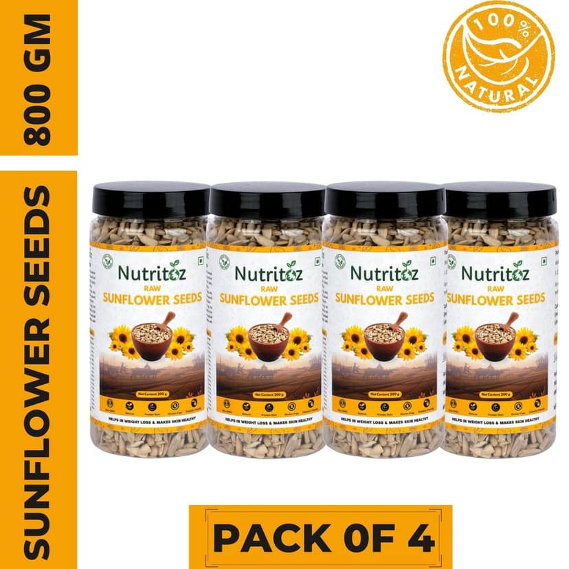 Nutritoz Raw Sunflower Seeds for Eating, Rich in Proteins, Fiber, Calcium, Magnesium and Zinc with many other Health Benefits view 6